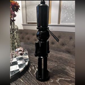 Rachel Zoe Black Crystal Toy Soldier Nutcracker Figure